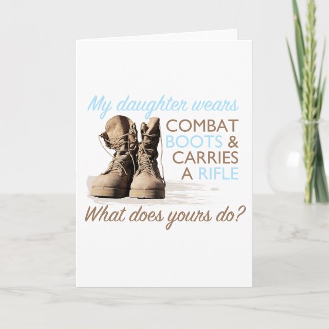 My Daughter Wears Combat Boots Card (Front)