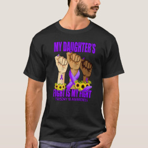 My Daughter's Fight Is My Fight Trisomy 18 Awarene T-Shirt
