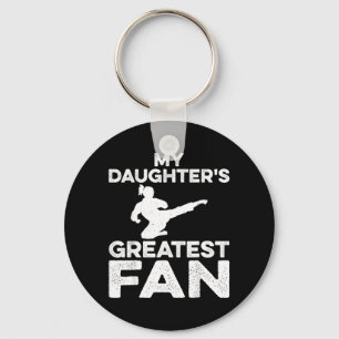 My Daughters Greatest Fan Cute Girl Martial Arts Key Ring