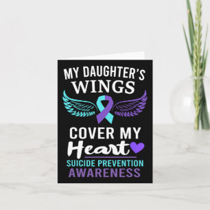 My Daughter's Wings Cover Heart Suicide Awareness Card