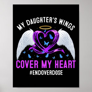 My Daughter's Wings Cover My Heart Purple Ribbon 1 Poster