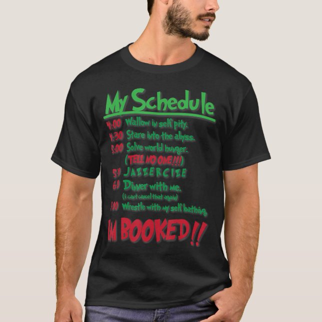 My Day Schedule Im Booked Christmas Shirt Merry Ch (Front)