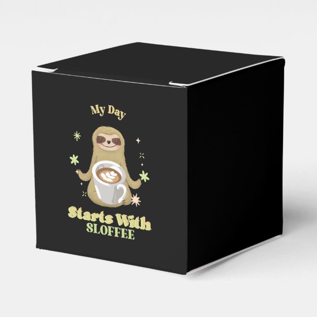 My Day Starts With Sloffee Favour Box (Front Side)