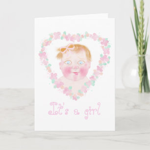 My dear baby, it's a girl by BabyLaia Announcement