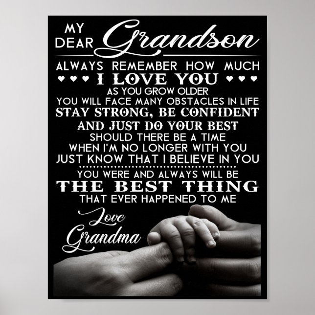 My Dear Grandson Poster (Front)