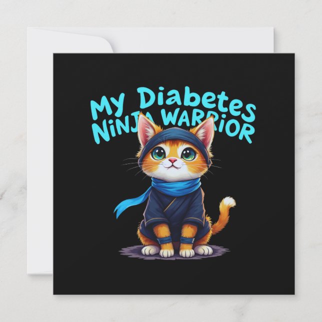 My Diabetes Ninja Warrior Stand Strong  Invitation (Front)