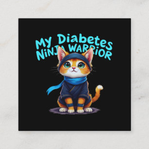 My Diabetes Ninja Warrior Stand Strong Square Business Card