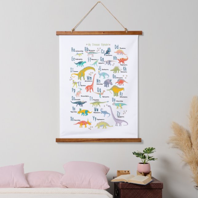 My Dinosaur Alphabet Hanging Tapestry (Bedroom)
