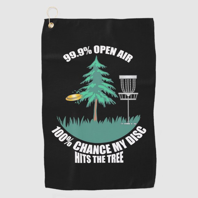 My Disc Golf Hits The Trees Golf Towel (Front)