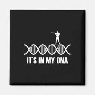 My Dna Biathlon Fingerprint Skiing Slogan Shooting Magnet
