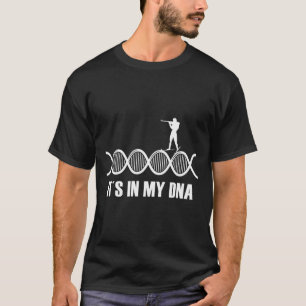 My Dna Biathlon Fingerprint Skiing Slogan Shooting T-Shirt