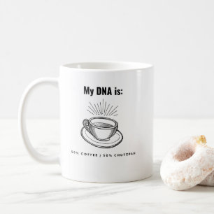 My DNA is 50% Coffee 50% Chutzpah funny Jewish Mug