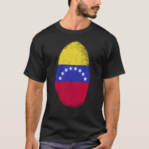 My Dna Is Venezuela Big Patria Flag Fingerprint Co T-Shirt