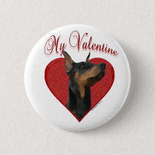 My Doberman Pinscher Valentine 6 Cm Round Badge