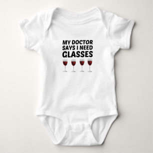 MY DOCTOR SAYS I NEED GLASSES BABY BODYSUIT