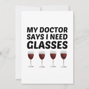 MY DOCTOR SAYS I NEED GLASSES THANK YOU CARD