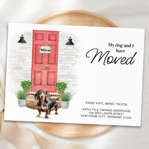 My Dog and I Have Moved Dachshund Dog Moving  Announcement