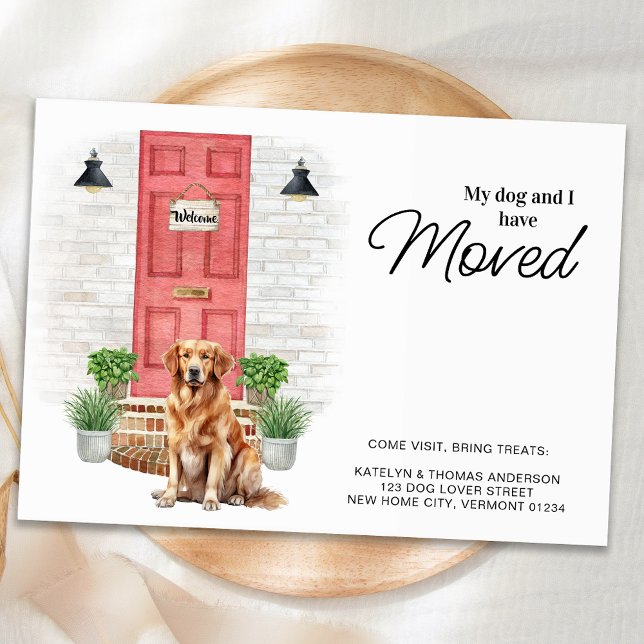 My Dog and I Have Moved Golden Retriever Moving  Announcement (Creator Uploaded)