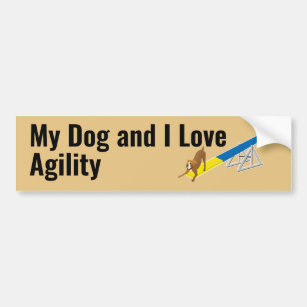 My Dog and I Love Agility Boxer Bumper Sticker