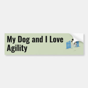 My Dog and I Love Agility Mutt Bumper Sticker