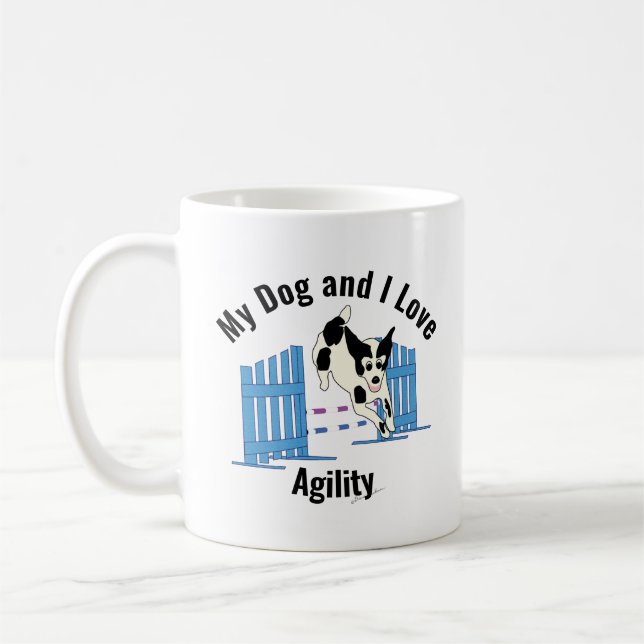 My Dog and I Love Agility Mutt Coffee Mug (Left)