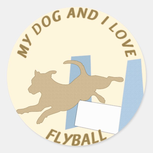 My Dog and I Love Flyball Classic Round Sticker (Front)