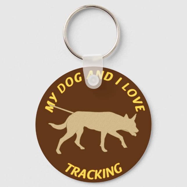 My Dog And I Love Tracking Key Ring (Front)