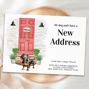 My Dog and I New Address Dachshund Dog Moving  Announcement