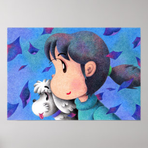 My dog and the girl. poster