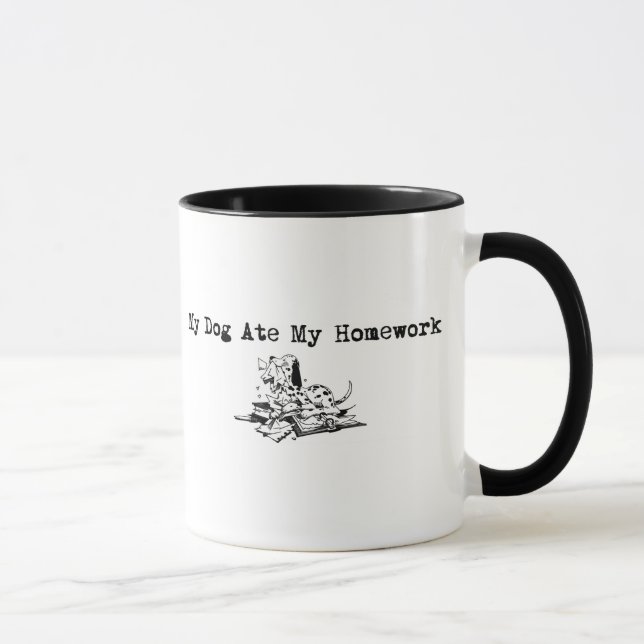 My Dog Ate My Homework Mug (Right)