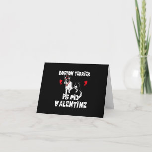 My Dog Boston Terrier Is My Valentine Day Animal Thank You Card
