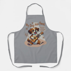 My Dog Has Fleas Ukulele Tuning Song Apron