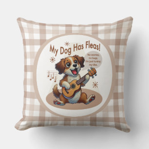 My Dog Has Fleas Ukulele Tuning Song Cushion