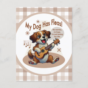 My Dog Has Fleas Ukulele Tuning Song Postcard