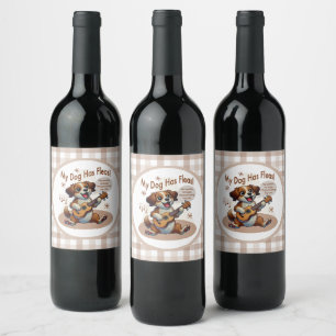 My Dog Has Fleas Ukulele Tuning Song Wine Label