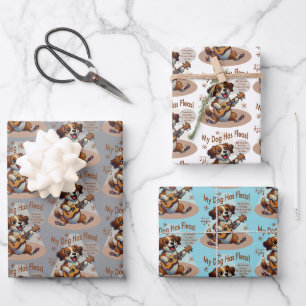 My Dog Has Fleas Ukulele Tuning Song Wrapping Paper Sheet