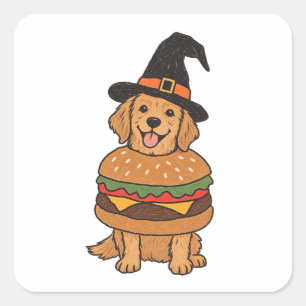 My Dog Is A Witch Halloween Costume Dog Mum Square Sticker