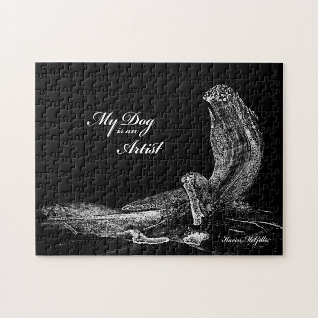 My Dog Is An Artist Abstract Art Jigsaw Puzzle (Horizontal)