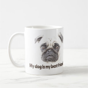 My dog is my best friend. coffee mug