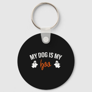 My Dog Is My Boo Funny Dog Owner Halloween Costume Key Ring