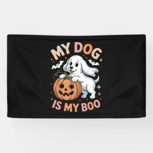 My Dog is My Boo Funny Halloween Banner