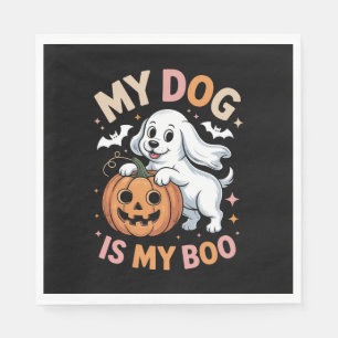 My Dog is My Boo Funny Halloween Napkin