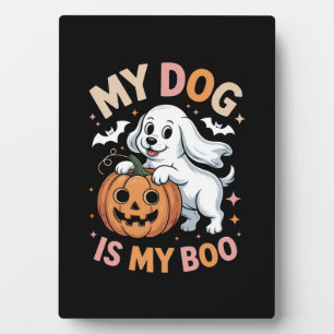 My Dog is My Boo Funny Halloween Plaque
