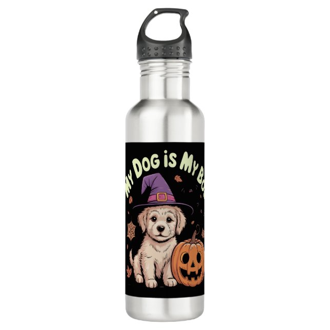 My Dog is My Boo Halloween 710 Ml Water Bottle (Front)