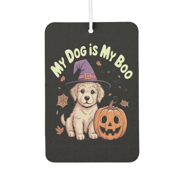 My Dog is My Boo Halloween Car Air Freshener (Front)