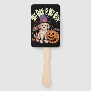 My Dog is My Boo Halloween Hand Fan