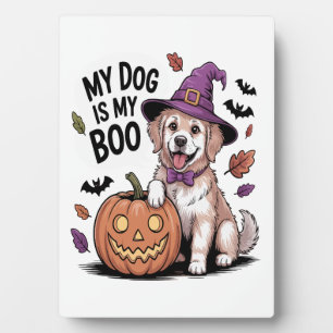 My Dog is My Boo Halloween Plaque