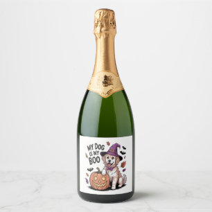 My Dog is My Boo Halloween Sparkling Wine Label