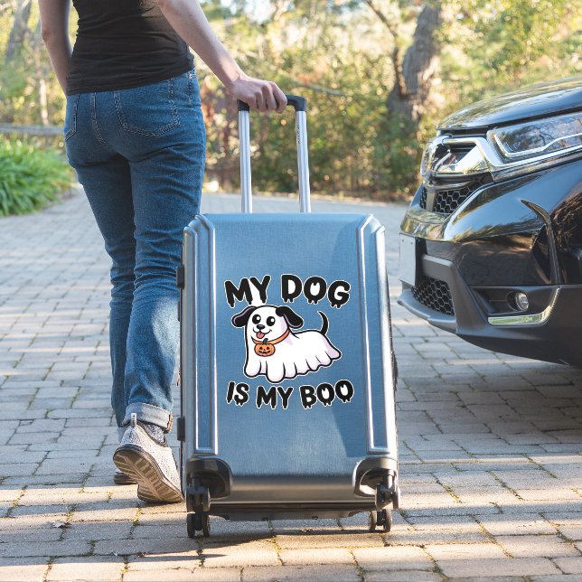 My Dog Is My Boo Shirt – Funny Dog Lover Gift 2025 (Suitcase Insitu)