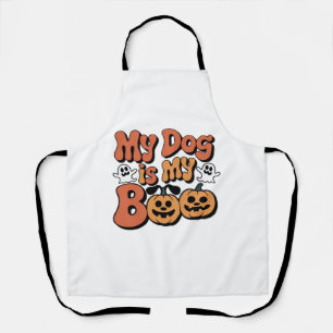 My Dog Is My Boo, Teacher, Funny Dog Lover Educato Apron